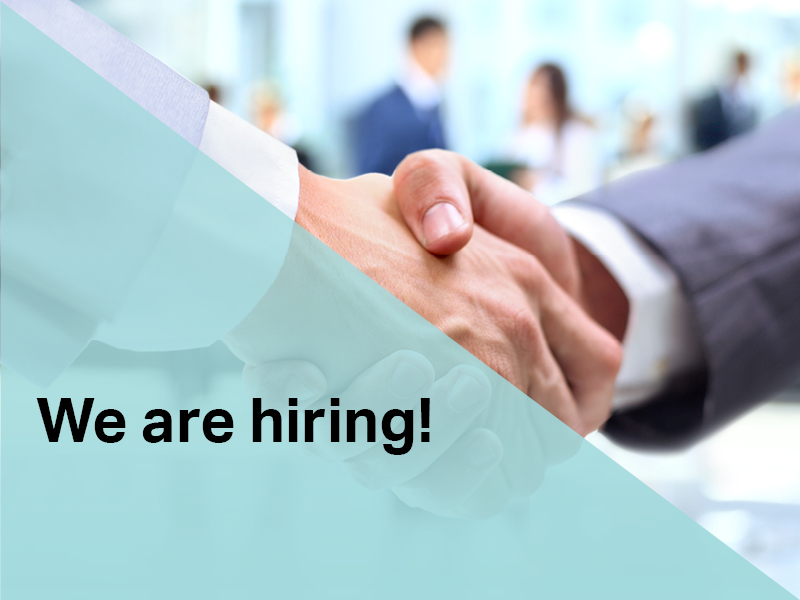 Hands shaking We are hiring